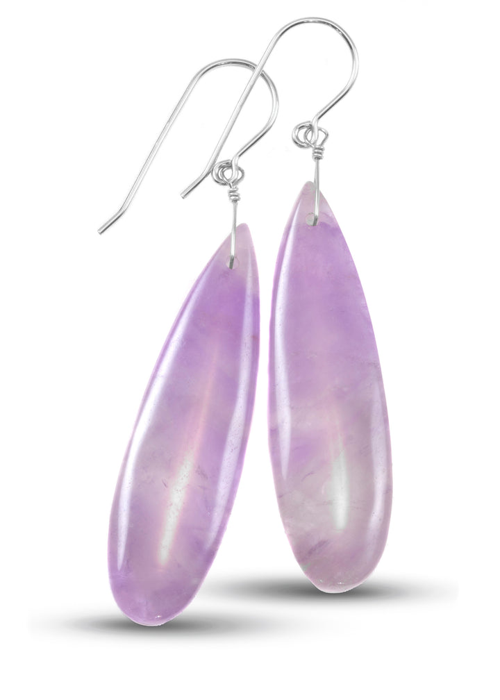 Amethyst Purple Lavender Earrings 2.3" – Sterling Silver or 14k Gold