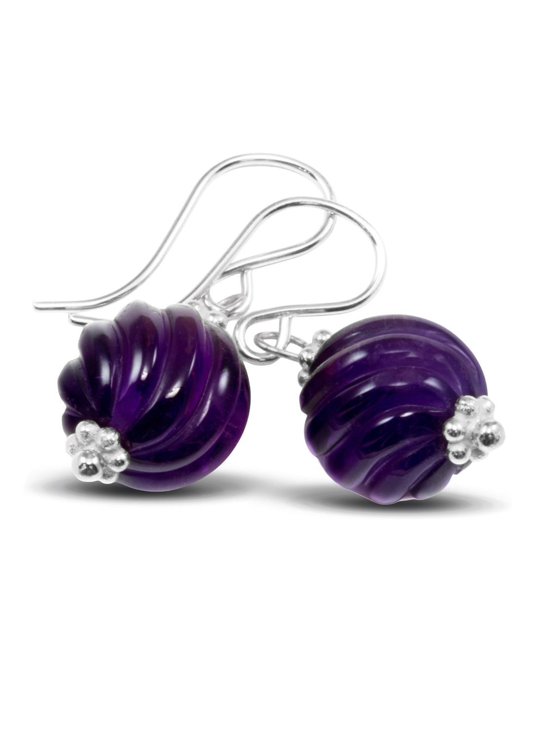 Amethyst Purple Earrings – Sterling Silver or 14k Gold