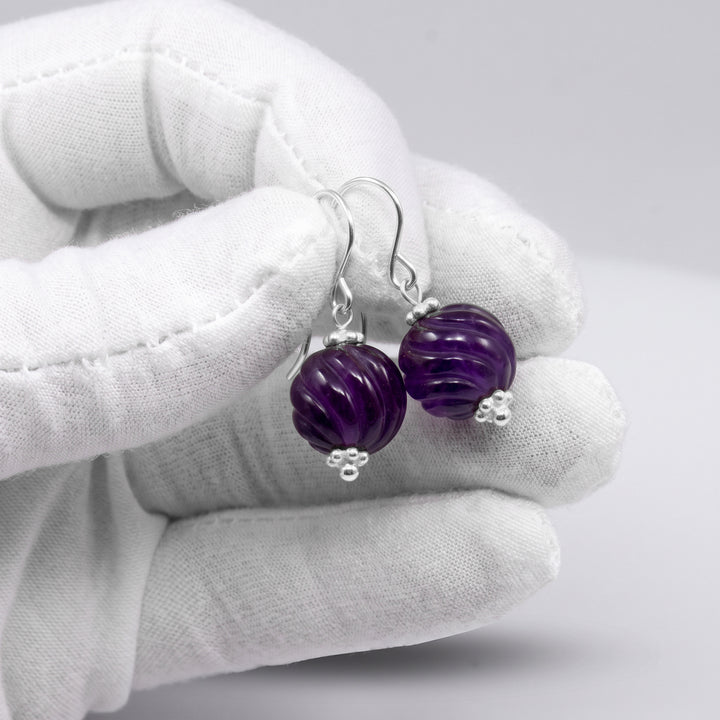 Amethyst Purple Earrings – Sterling Silver or 14k Gold