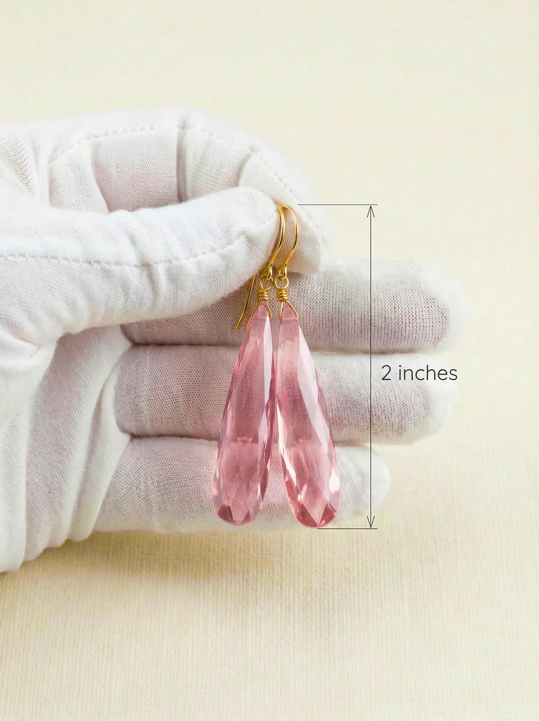 Sapphire Pink Earrings Cubic Zirconia Long Large Teardrops AAA CZ 14k solid Gold or Filled or Sterling Silver Bright Pink Simple 2 Inch Drop