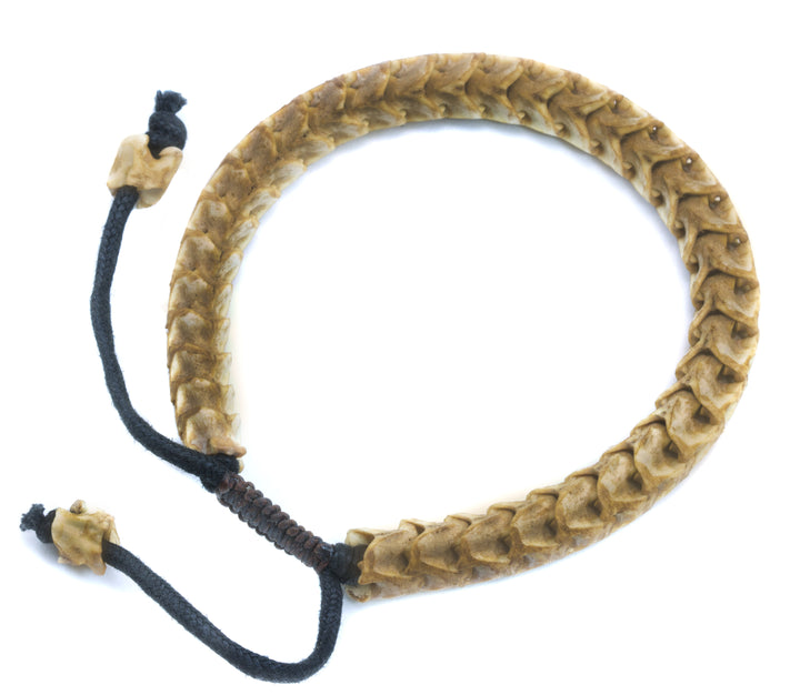 Snake Bracelet Spine Bone White  Man Men's Bracelet Adjustable 7 8 9 10 Inch Man's Men Male