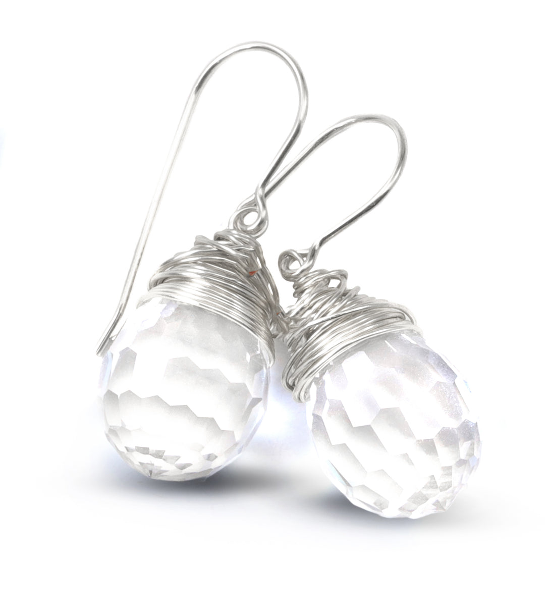 Spyglass Designs Earrings created with Crystals by Swarovski® Disco Ball Clear 14k Solid Gold or Sterling Silver Dangles