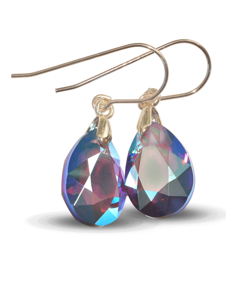 Spyglass Designs Earrings created with Crystals by Swarovski®  Purple Simulated Amethyst 14k Solid Gold or Sterling Silver Dangles