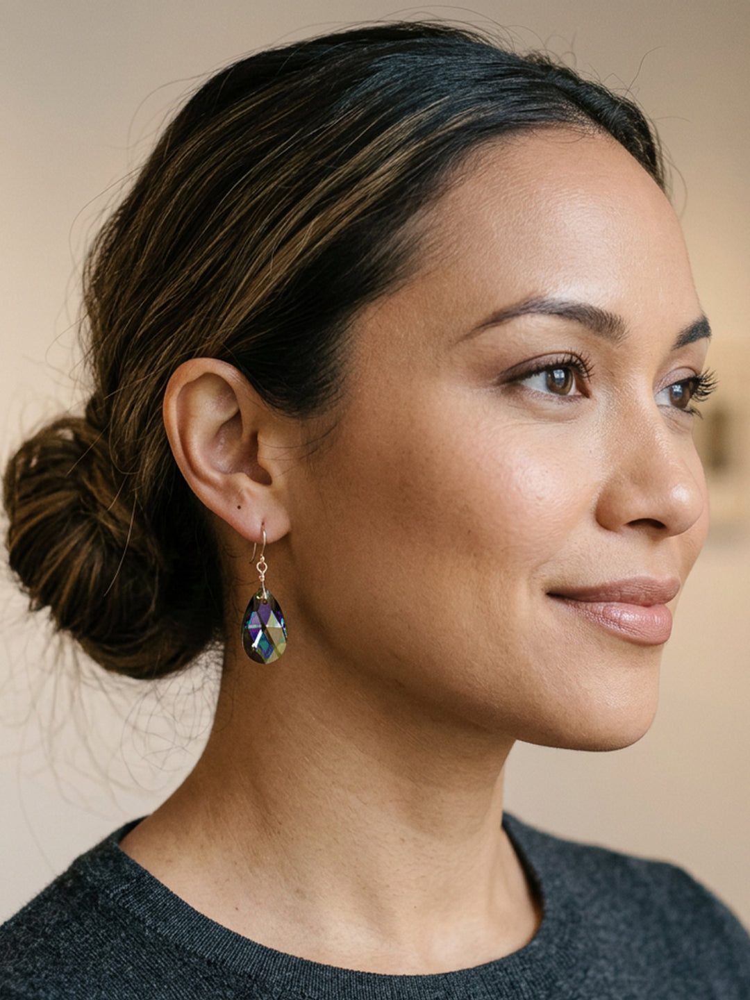 Spyglass Designs Earrings created with Crystals by Swarovski®  Purple Simulated Amethyst 14k Solid Gold or Sterling Silver Dangles