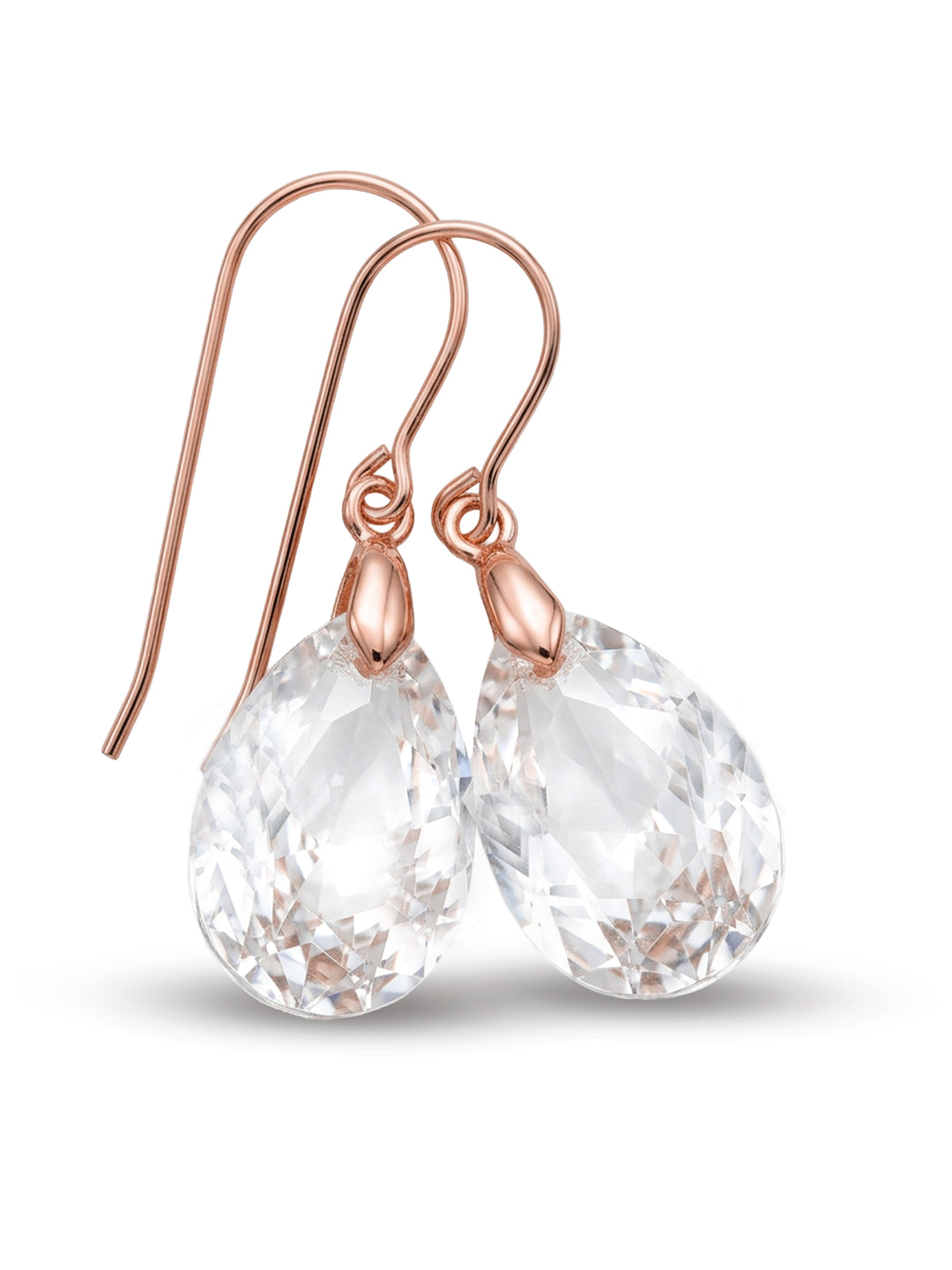 Spyglass Designs Earrings created with Crystals by Swarovski®  Clear Shimmery 14k Solid Gold or Sterling Silver Dangles