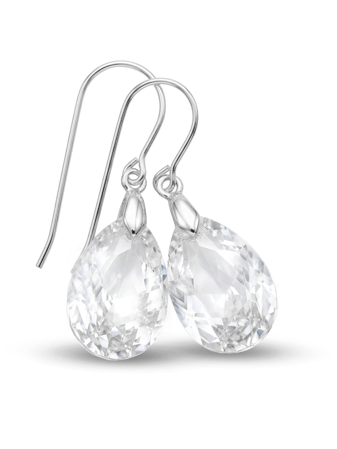 Spyglass Designs Earrings created with Crystals by Swarovski®  Clear Shimmery 14k Solid Gold or Sterling Silver Dangles