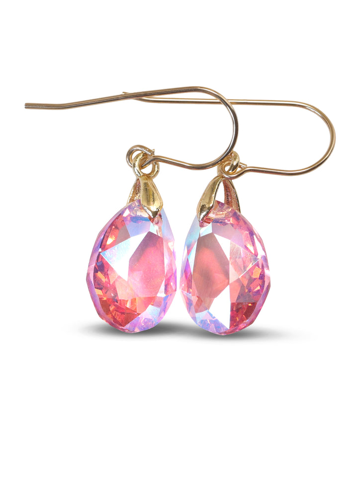 Spyglass Designs Earrings created with Crystals by Swarovski® Pink Simulated Sapphire 14k Solid Gold or Sterling Silver Dangles Drops
