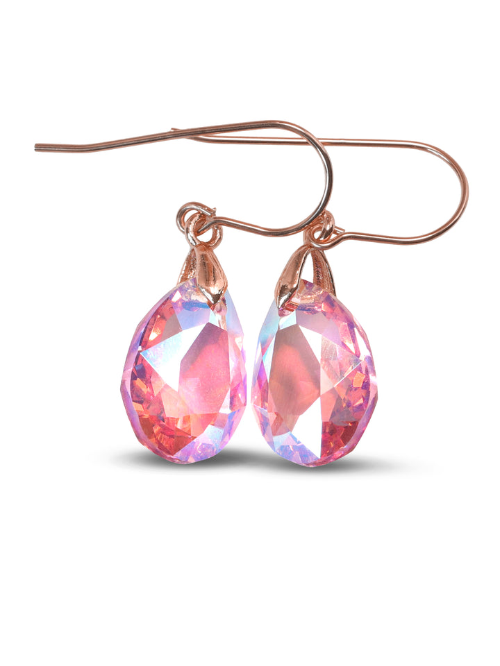 Spyglass Designs Earrings created with Crystals by Swarovski® Pink Simulated Sapphire 14k Solid Gold or Sterling Silver Dangles Drops