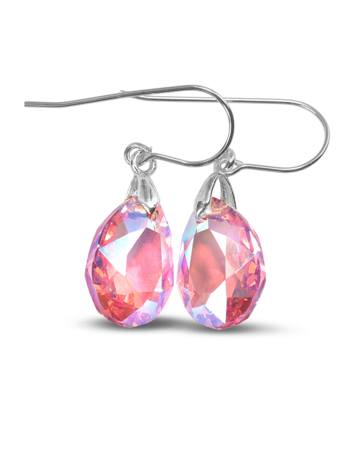 Spyglass Designs Earrings created with Crystals by Swarovski® Pink Simulated Sapphire 14k Solid Gold or Sterling Silver Dangles Drops