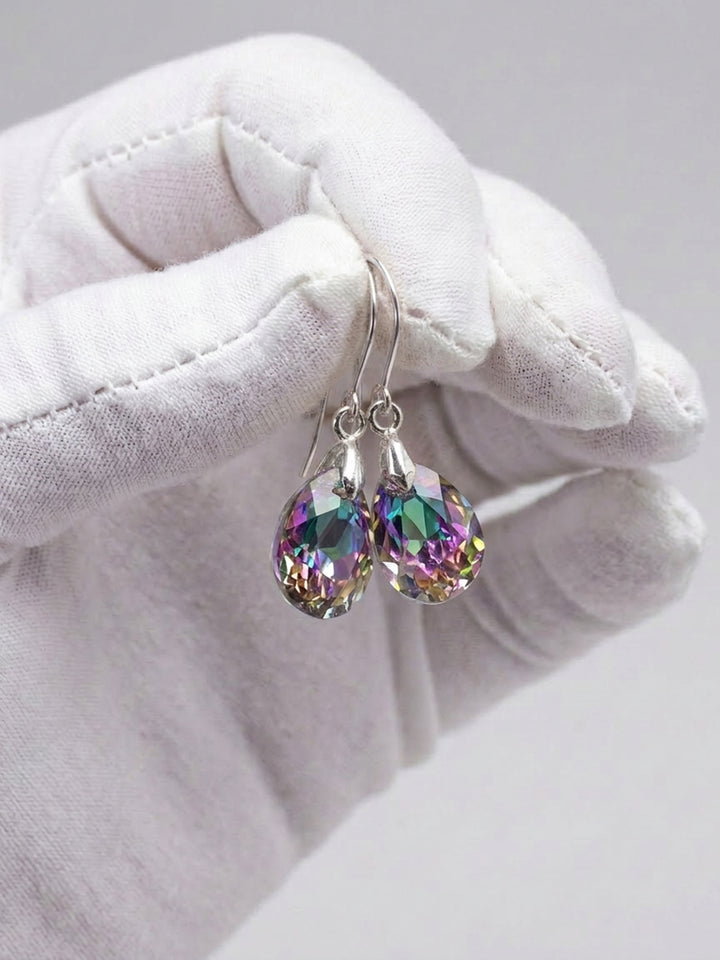 Spyglass Designs Earrings created with Crystals by Swarovski® Multi Rainbow 14k Solid Gold or Sterling Silver Dangles