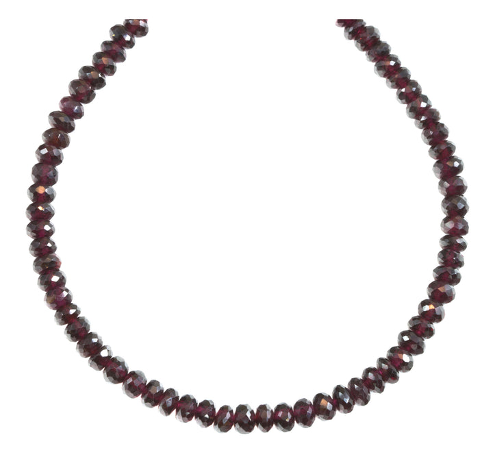 Natural Red Garnet Necklace 14 Gold Filled  or Sterling Silver Solid Strand Faceted 20 Inch  AAA Deep Rich Red in Color 6mm Statement Piece