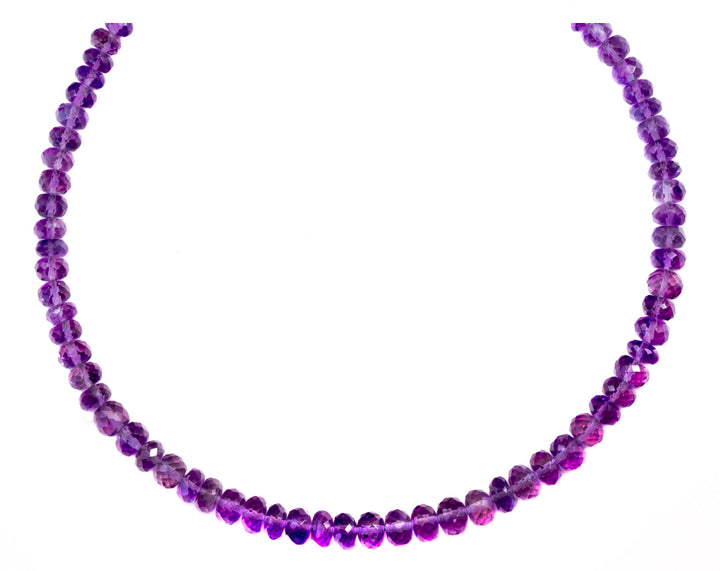 Purple Amethyst Necklace Faceted Solid Sterling Silver or 14k Gold Filled Necklace 20 Inches AAAA Simple Natural Wear Spyglass Designs