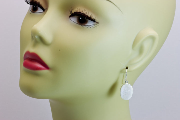 White Drusy Earrings Druzy Teardrop Oval 14k solid gold or filled or sterling silver Large Bezel Simple Drops Fine Drusy Quartz Light