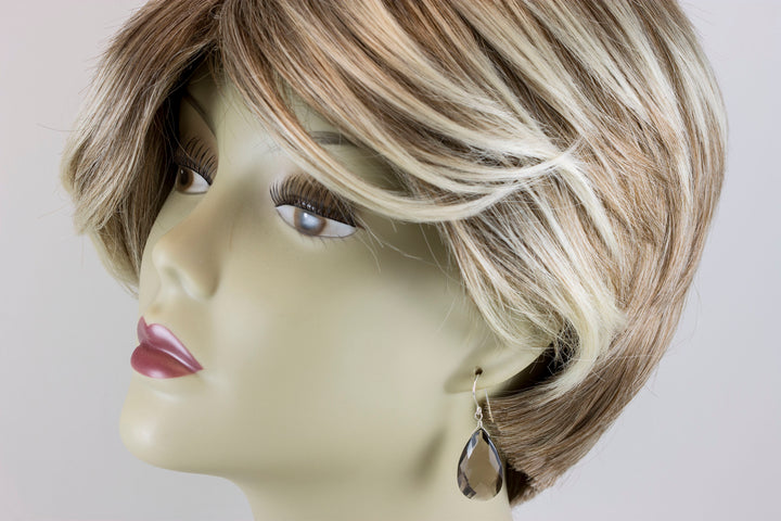 Smoky Quartz Earrings Faceted Large Teardrop Briolette Smokey Sterling Silver or 14k Gold Filled or 14k solid gold simple everyday drops