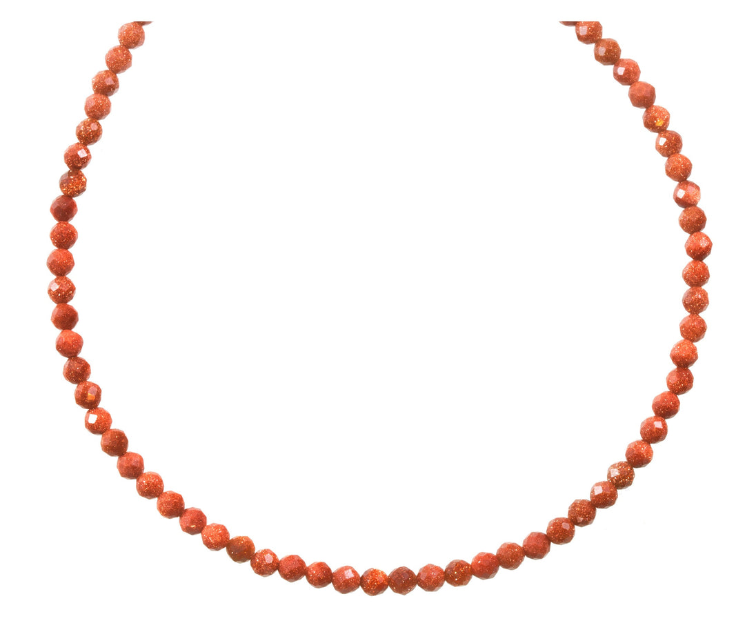 Goldstone Necklace 14k Gold filled or Sterling Silver 18 19 Inch Chain Faceted Golden Sparkly 3mm Solid Strand Dainty Dark Blue Spyglass