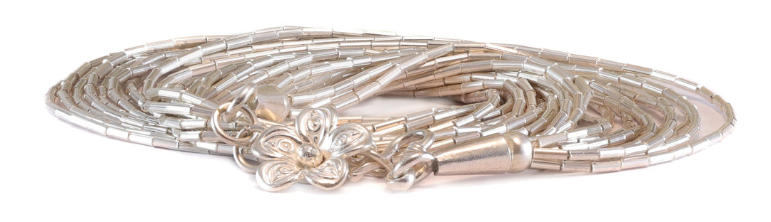 Fine Sterling Silver Necklace 10 Strands 18 or 28 Inch Solid Barrel Strands Classic and Versatile Casual or Dressy Spyglass Designs