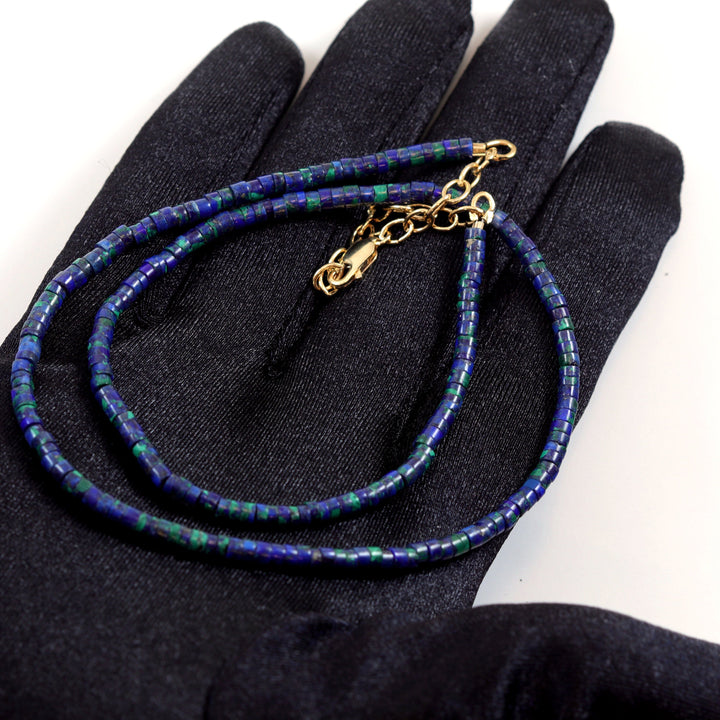 Fluorite Necklace Solid Strand Multiple Natural Colors Purple Green Teal Blue 3mm 18 Inch Sterling Silver or 14k Gold Fill Spyglass Designs