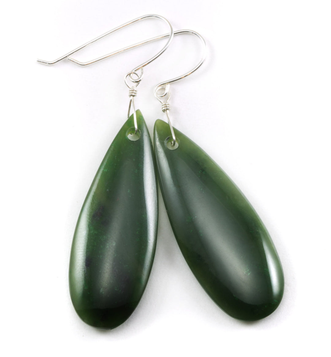 Green Jade Earrings Natural Nephrite Smooth Super Large Teardrop 14k solid gold or filled or Sterling Silver Simple Classic Drops Long Real