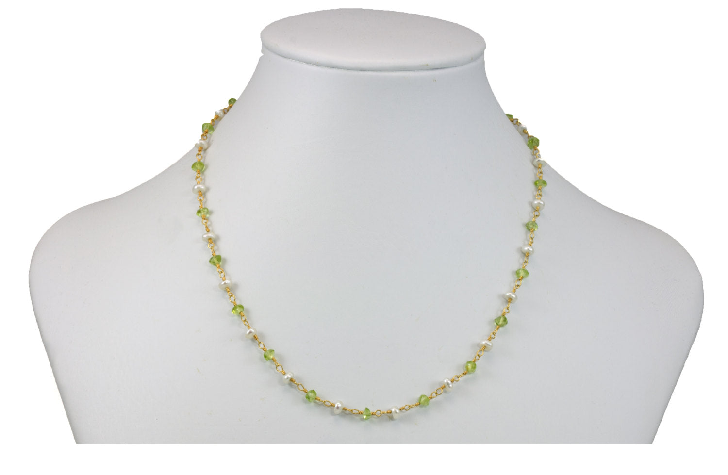 Caroline Ellen 20K Gold and White Cultured Pearl Wrap Necklace with Three  Cluster Stations – Peridot Fine Jewelry